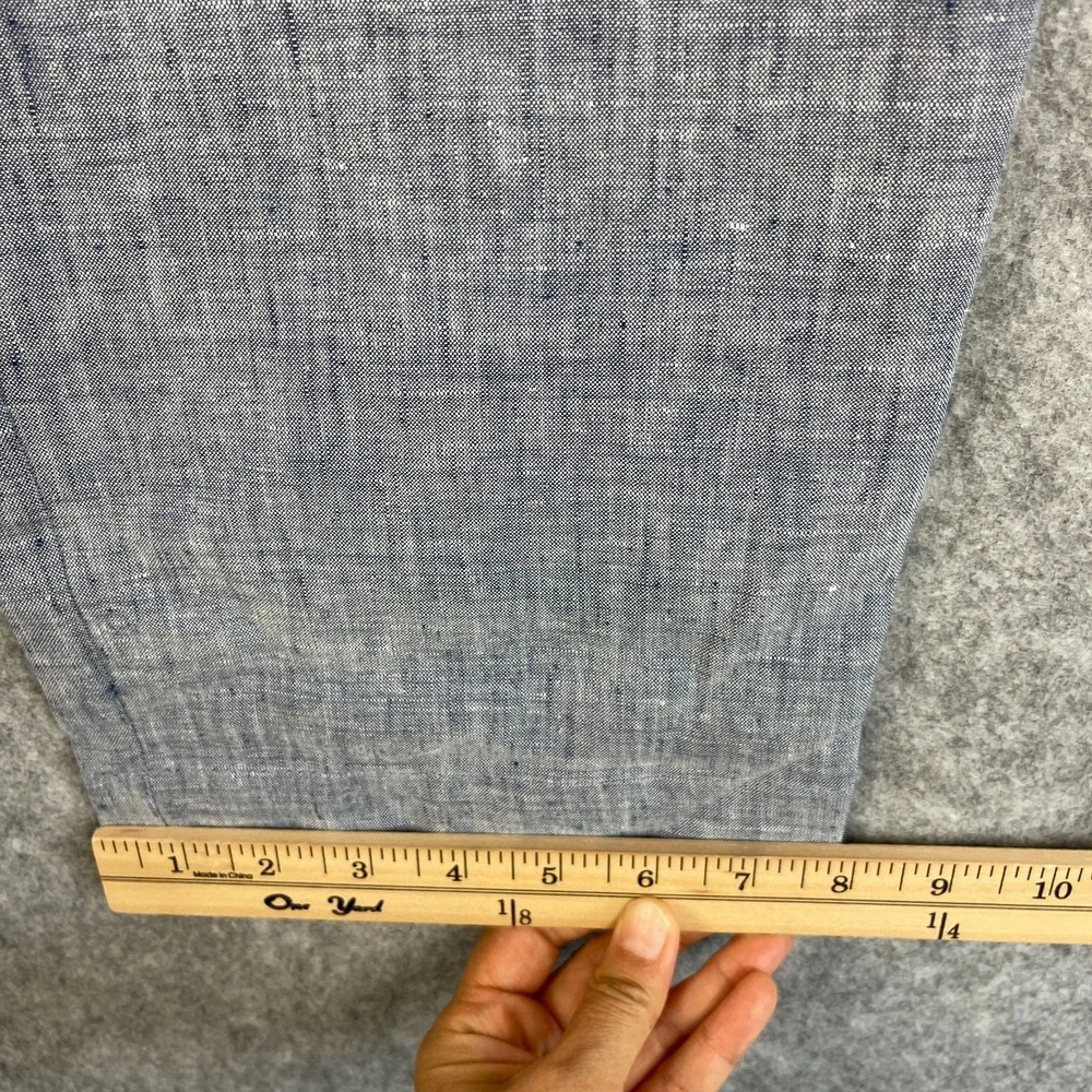 Jos A Bank Reserve Linen Blend Pants Mens 34x30 Blue Tailored Fit Drawstring